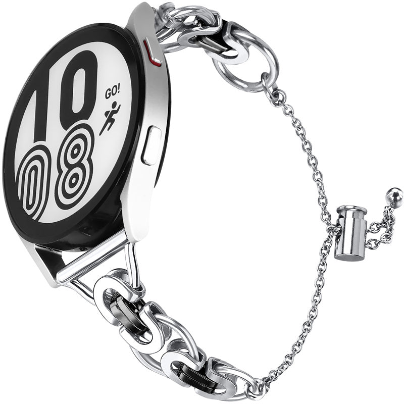For Samsung Galaxy Watch4 Active 40mm 44mm Watch4 Classic 46mm 42mm Stainless Steel Watch Band Bead Decor Bracelet Splicing Wristband Strap For Samsung Galaxy Watch4 Active 40mm 44mm Watch4 Classic 46mm 42mm Stainless Steel Watch Band Bead Decor Bracelet Splicing Wristband Strap